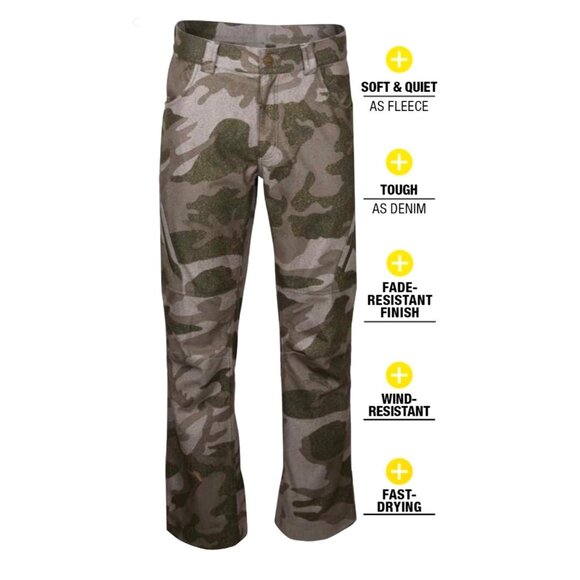 Cabela’s Camo Pants Microtex Size 30 W 32" L Soft Flannel Zipper Pockets NWOT - Picture 5 of 12